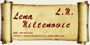 Lena Miltenović vizit kartica